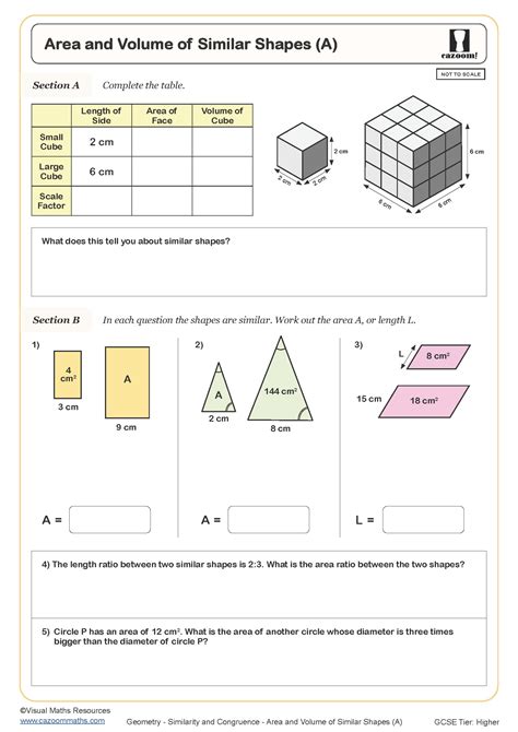 Videos, worksheets, 5-a-day and much more. . Area and volume of similar shapes worksheet